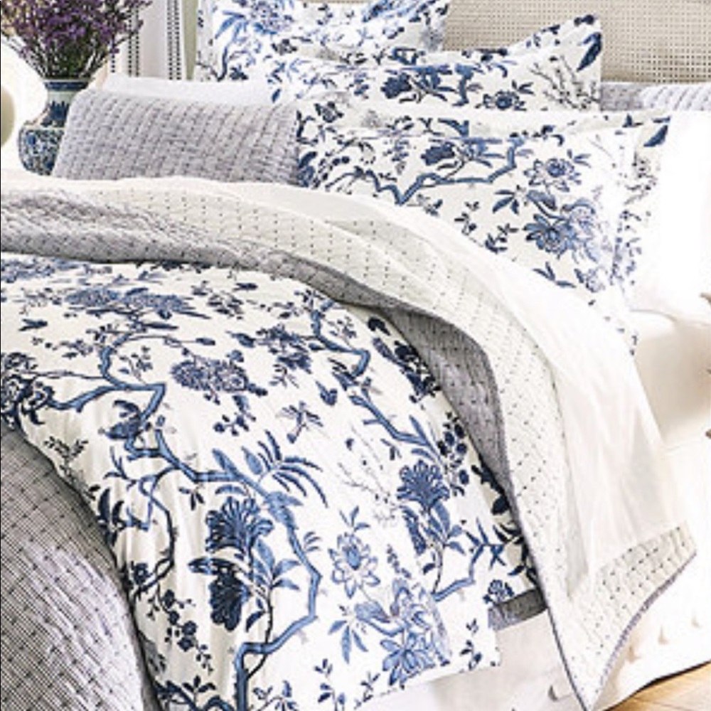 Ballard Designs King Duvet Cover & 2 Shams